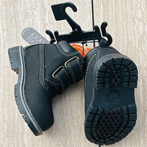 Wonder Nation Baby Boys Black Tucker High Top Strap Combat Boots, Size 3, 6
